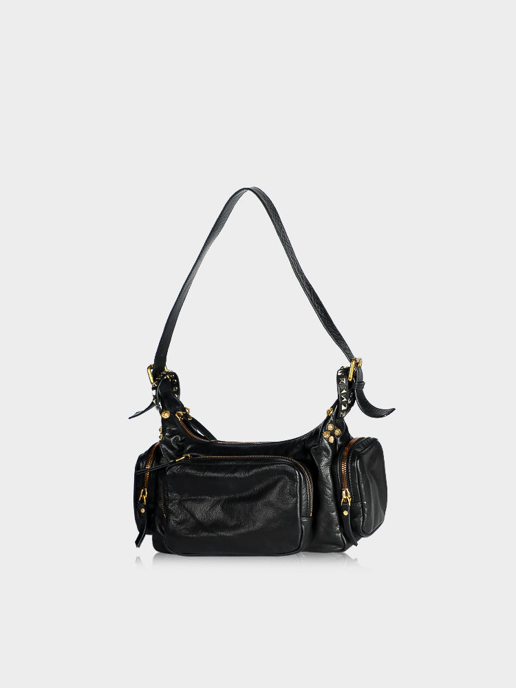 Bushwick Top-Grain Leather Crossbody Bowling Bag