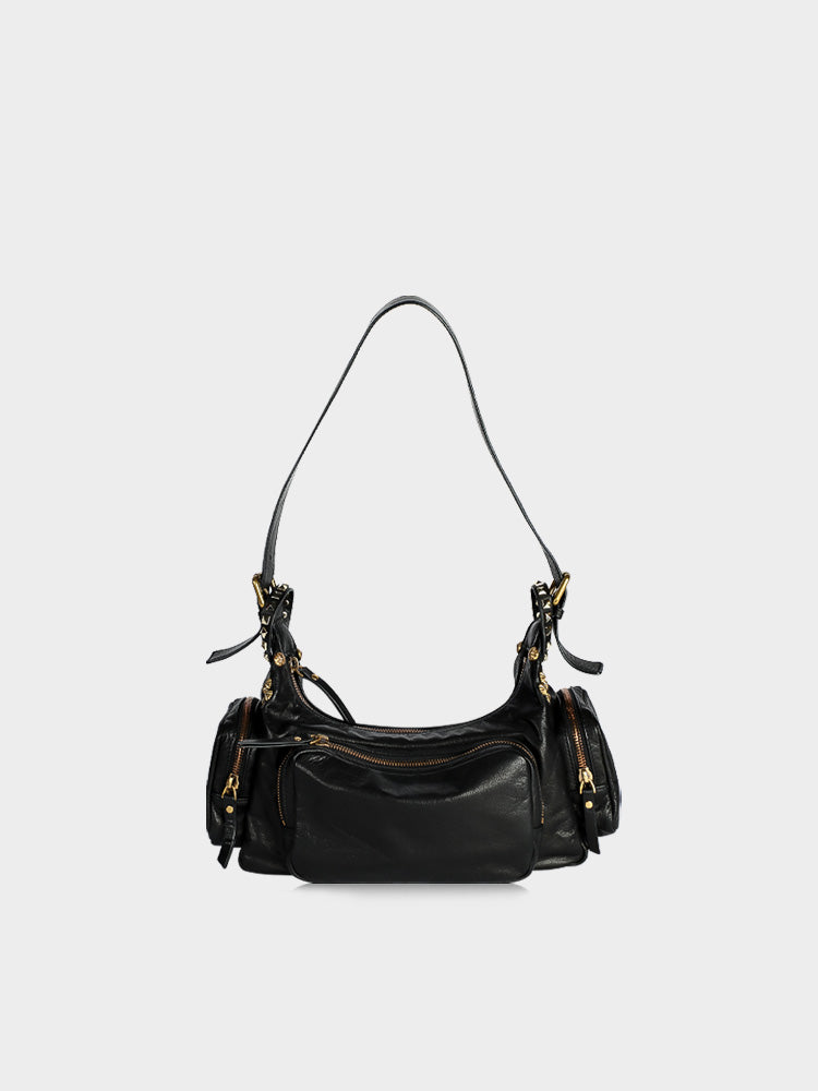 Bushwick Top-Grain Leather Crossbody Bowling Bag