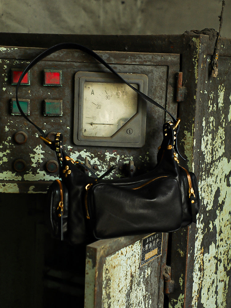 Bushwick Top-Grain Leather Crossbody Bowling Bag