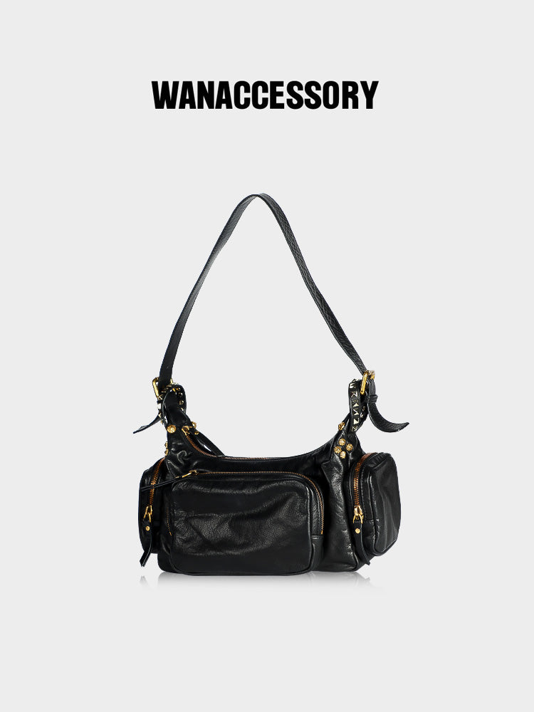 Bushwick Top-Grain Leather Crossbody Bowling Bag