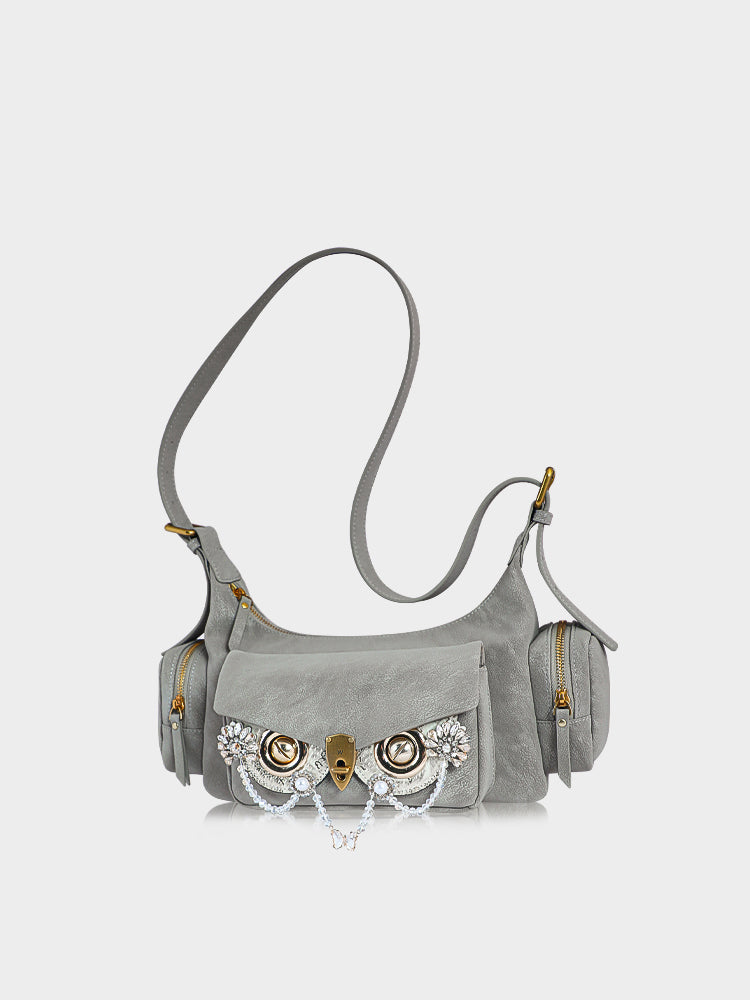 NAMIB Saddle Hobo Suede Bag