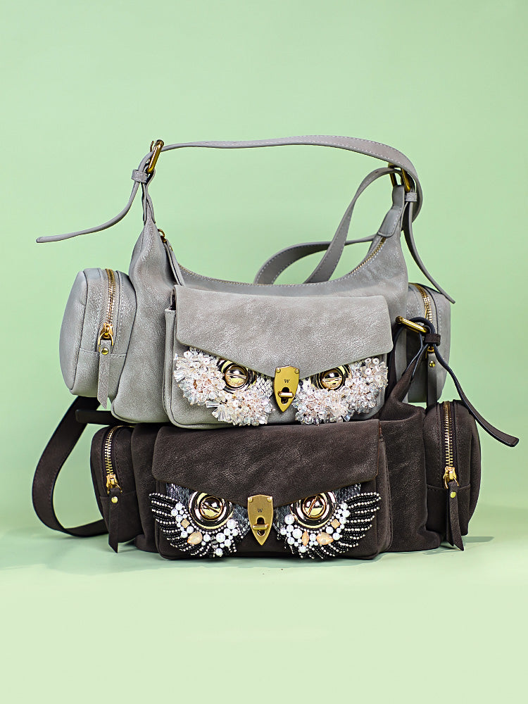 NAMIB Saddle Hobo Suede Bag