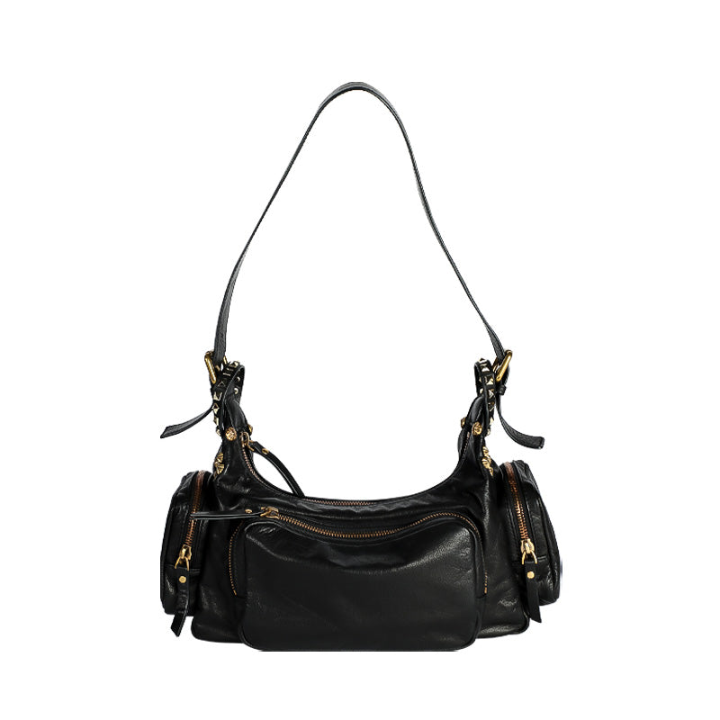 Bushwick Top-Grain Leather Crossbody Bowling Bag